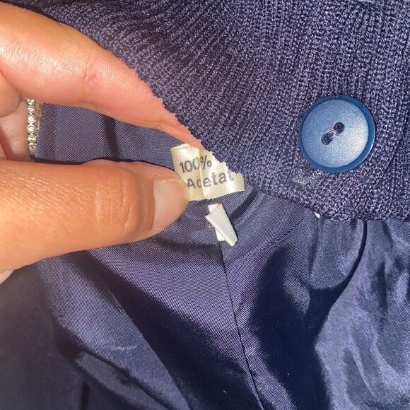 Vintage 70s wool and suede stripped jacket very rare 42​ - Picture 9 of 11